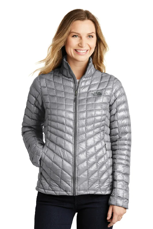 The North Face Womens ThermoBall Trekker Water Resistant Full Zip Jacket - Mid Grey