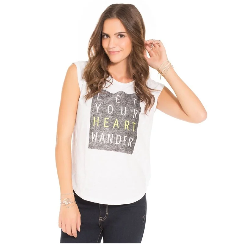 Aeropostale Womens Let Your Heart Wander Graphic T-Shirt