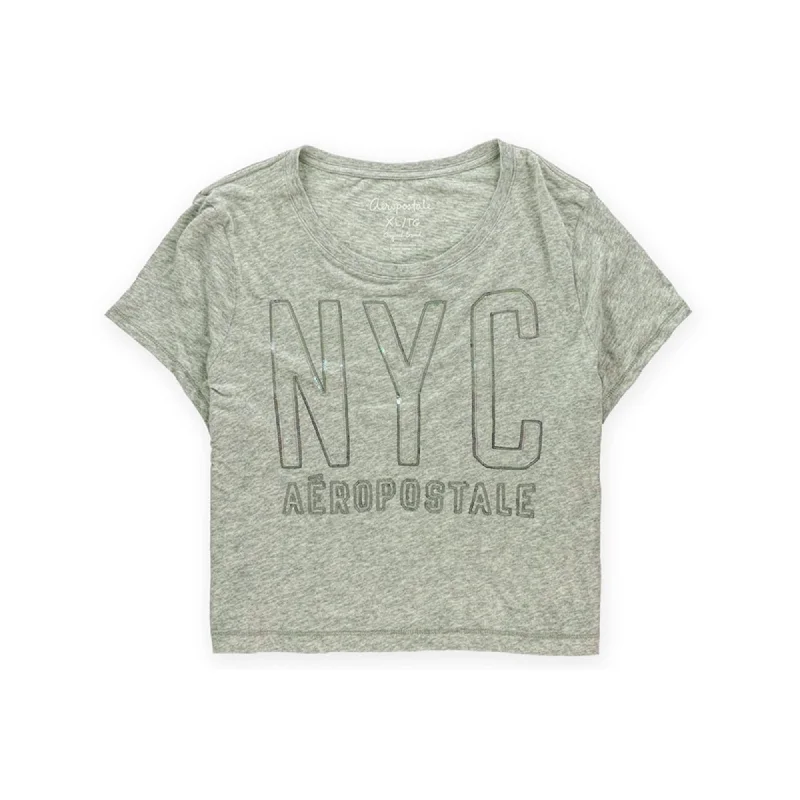 Aeropostale Womens Sequined Nyc Embellished T-Shirt