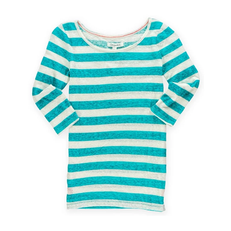 Aeropostale Womens Sheer Striped Basic T-Shirt