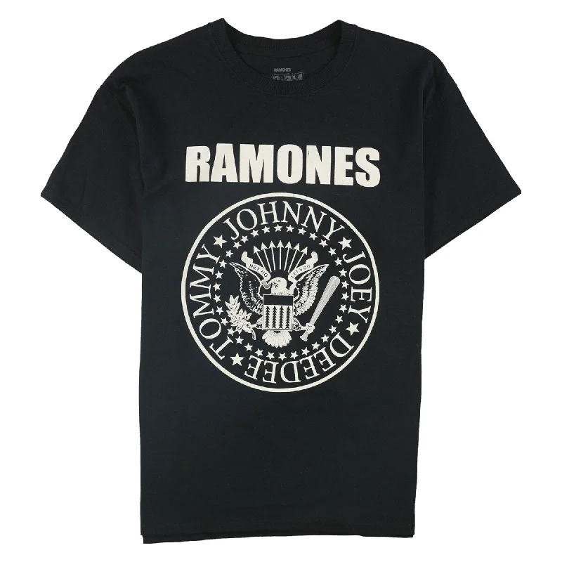 Off-Shoulder T-ShirtsBand Specific Womens Ramones Graphic T-Shirt, Black, X-Small