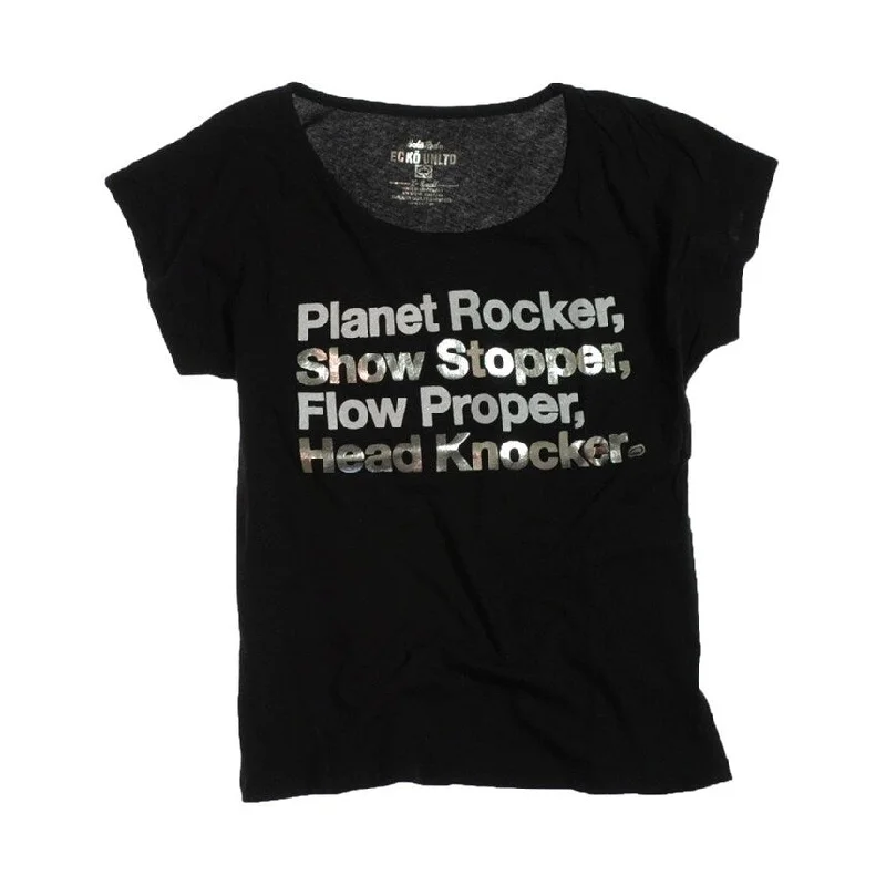 Fleece T-ShirtsEcko Unltd. Womens Lyric Open Neck Graphic T-Shirt