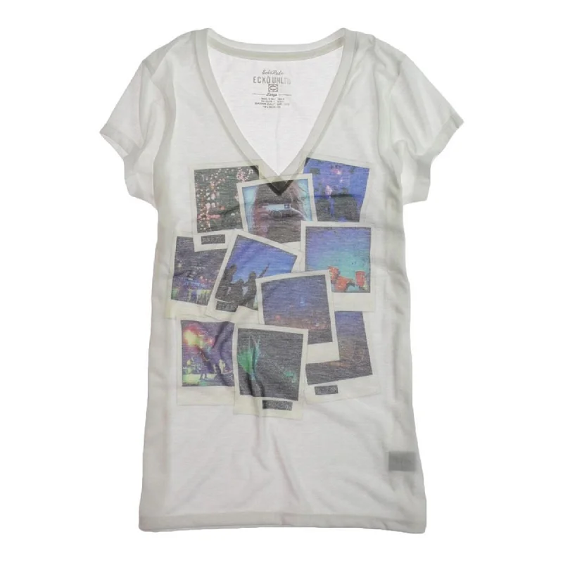 Work T-ShirtsEcko Unltd. Womens Sublimation Party Photo Graphic T-Shirt