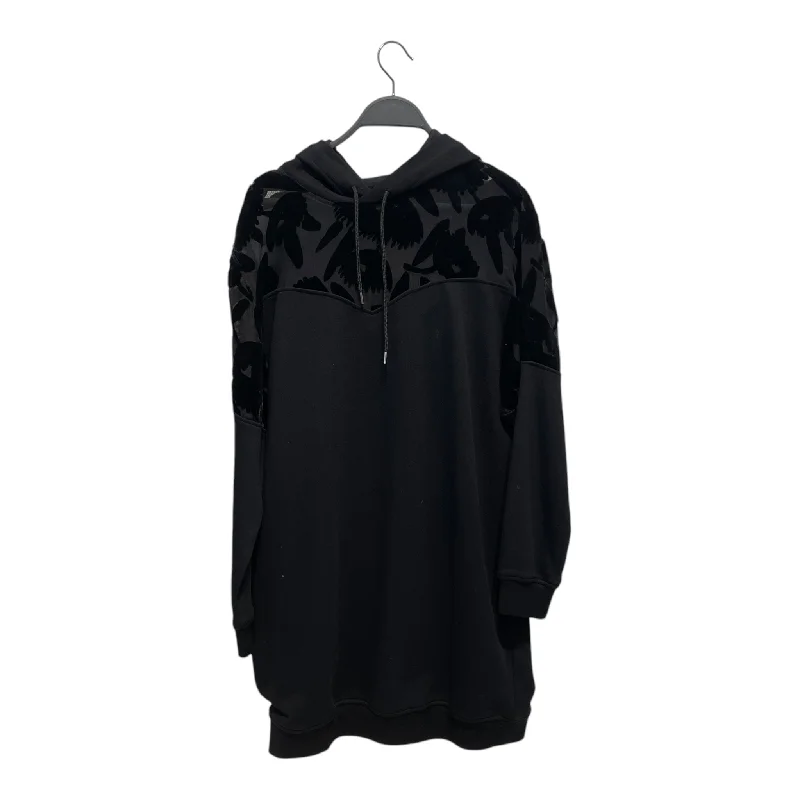 McQ/Hoodie/S/Cotton/BLK/LACE SHOULDERS / EXTENDED