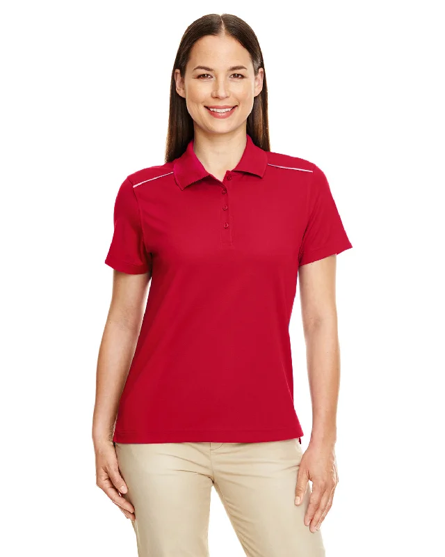 Core 365 78181R Ladies' Radiant Performance Piqu Polo with Reflective Piping