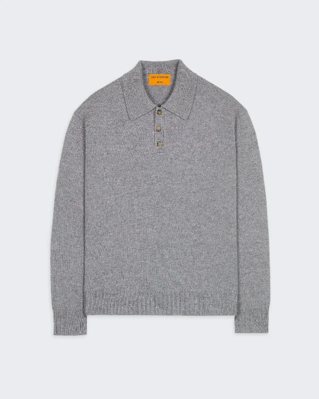 Allday Polo - Heather Grey