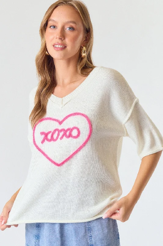 Valentine XOXO Short Sleeve Knit Top