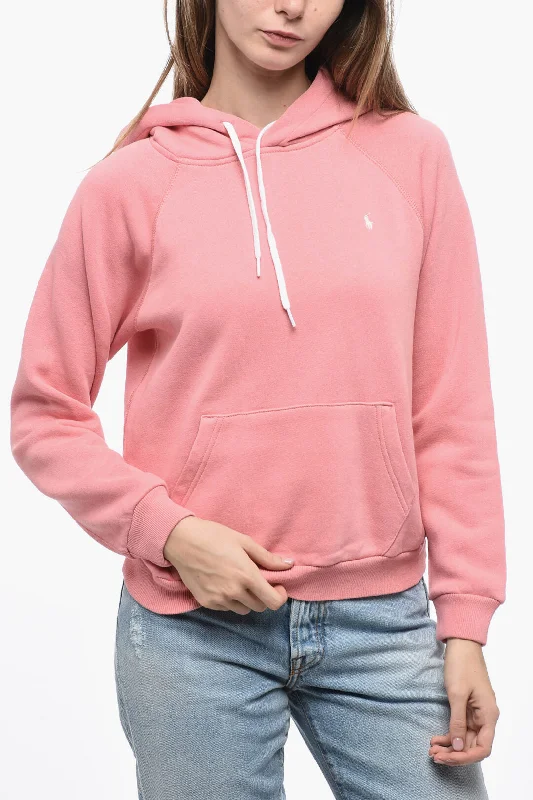 Polo Ralph Lauren Fleece Cotton Blend Hoodie with Embroidered Logo