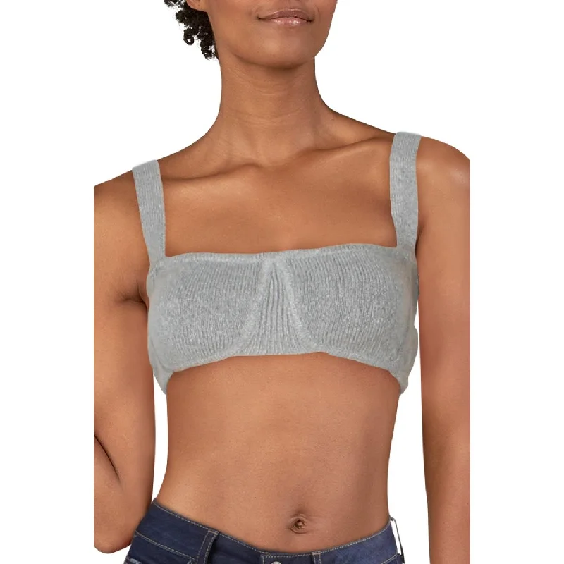 Womens Cropped Sleeveless Bralette