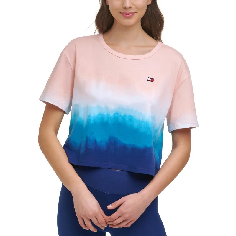 Womens Cutout Ombre Crop Top