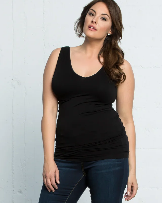 Plus Size V-Neck Tank by Skinnytees